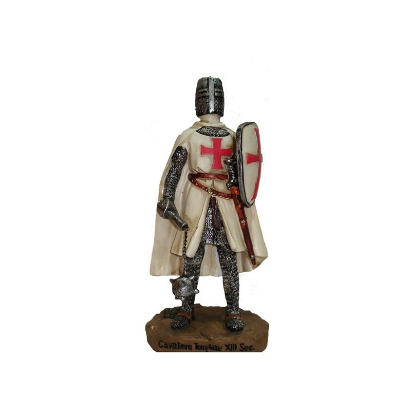 Cavaliere Templare con Mazza e Scudo-20 cm