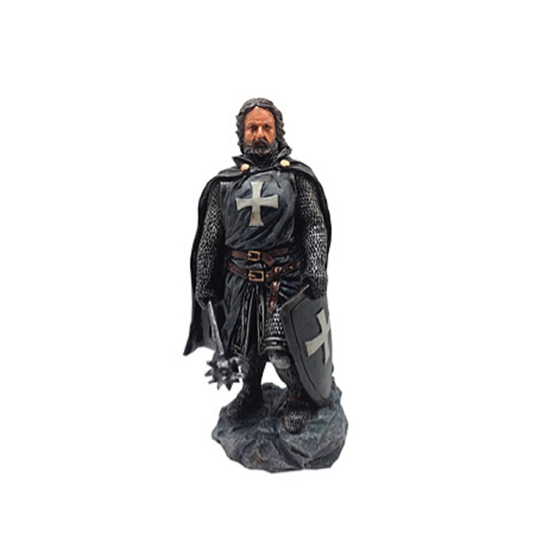 Cavaliere Templare con Mazza e Scudo-20 cm