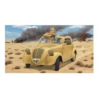 BRONCO 1/35 - Italian Light Staff Car(Open Top) With Crew Libya