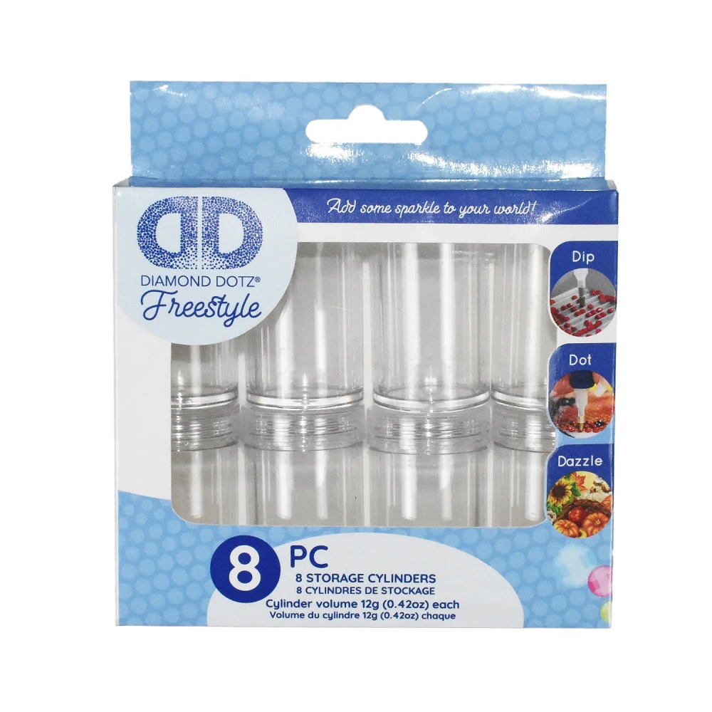 DIAMOND DOTZ - 8 Cilindri con tappo a vite per dots