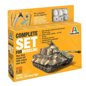 ITALERI 1/72 - Sd. Kfz. 182 King Tiger - Complete Set For Modeling - Starter kit