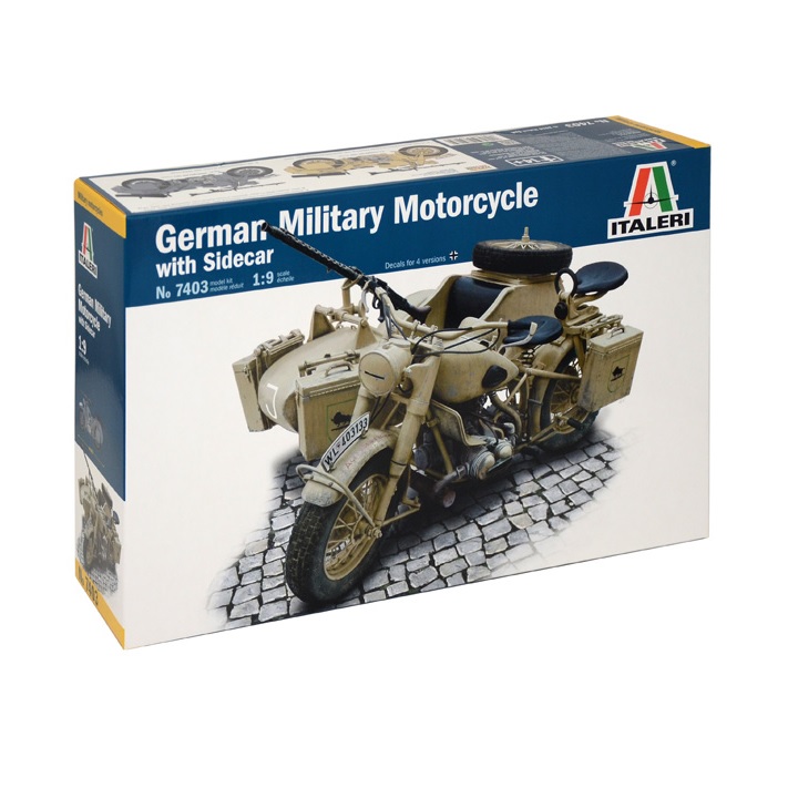 ITALERI 1/9 - German Military Motorcycle with side car