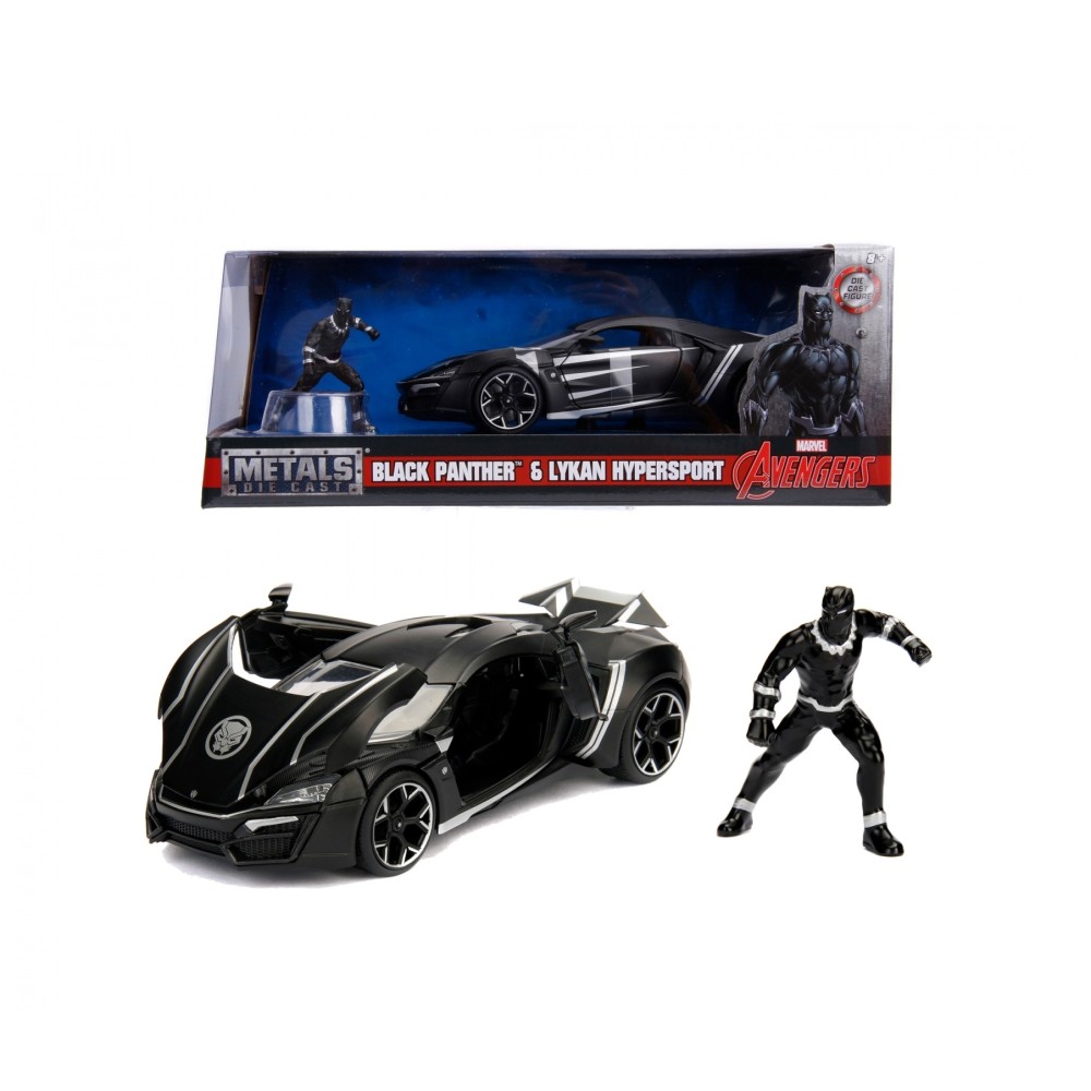 JADA 1/24 - Marvel BLACK PANTHER Avengers Lykan HyperSport