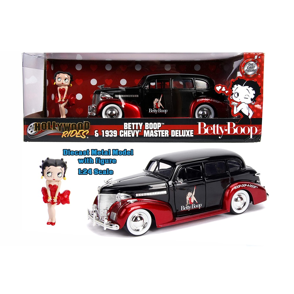 JADA 1/24 -Betty Boop & 1939 Chevy Master Deluxe