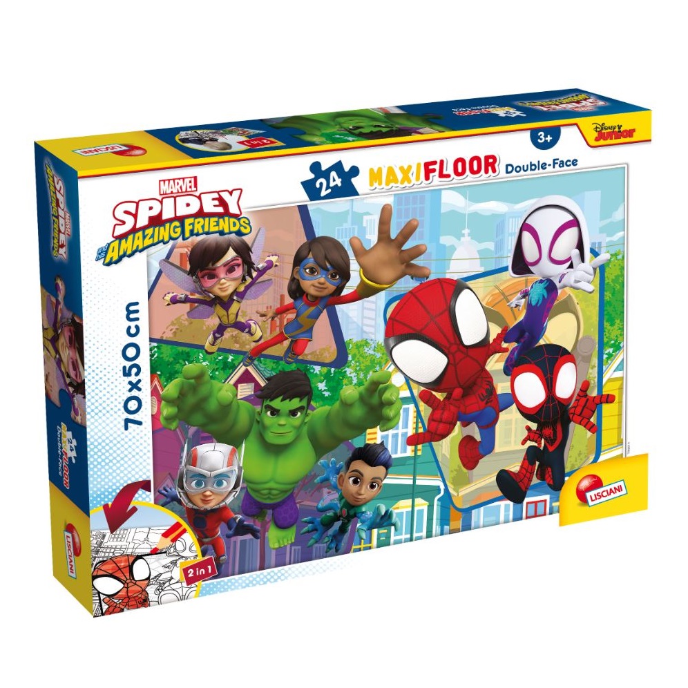 LISCIANI MAXI FLOOR - SPIDEY - 24 PEZZI