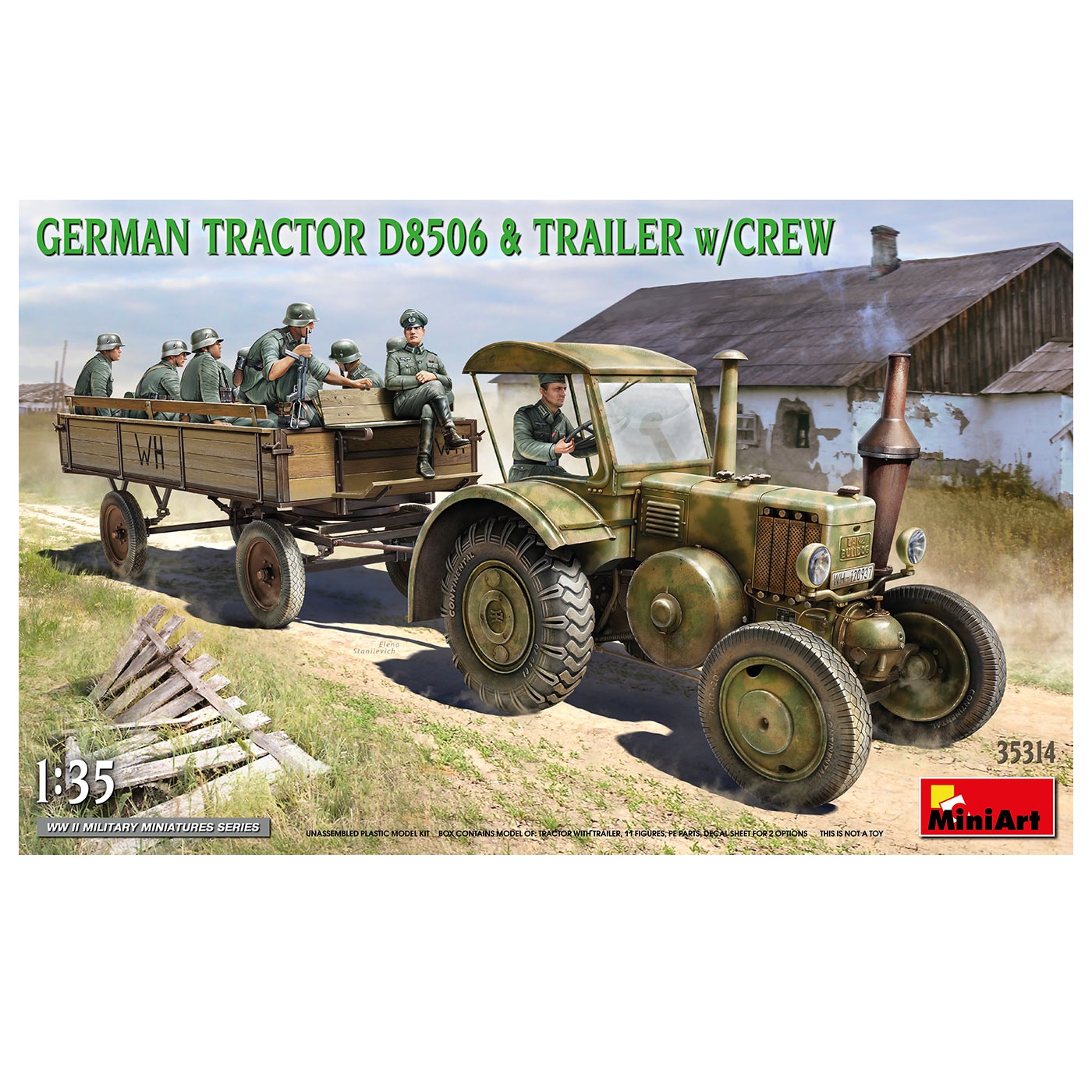 MINIART 1/35 - GERMAN TRACTOR D8506 & TRAILER w/CREW
