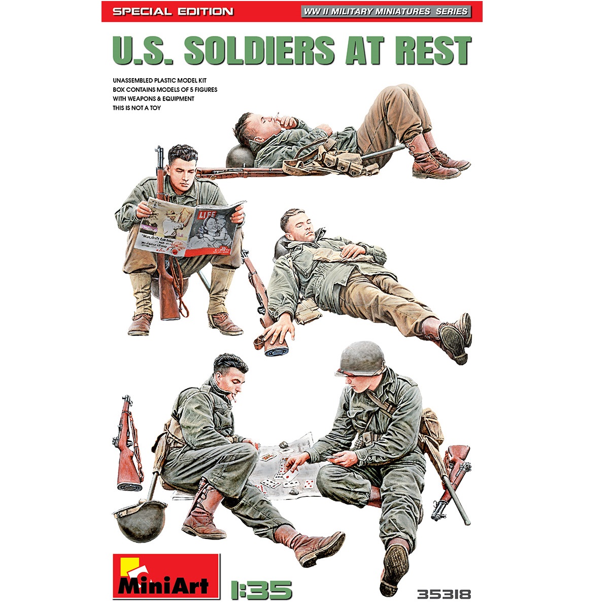MINIART 1/35 - U.S. Soldiers at Rest.