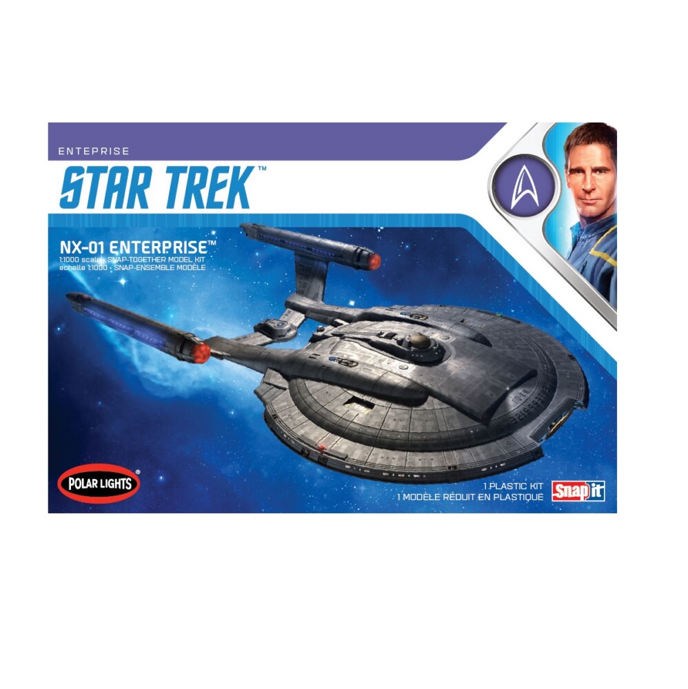 POLAR LIGHTS - 1/1000 Star Trek NX-01 Enterprise Snap 2T