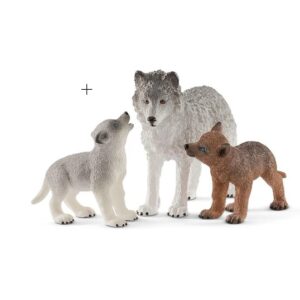 SCHLEICH - Mamma Lupa Con Cuccioli