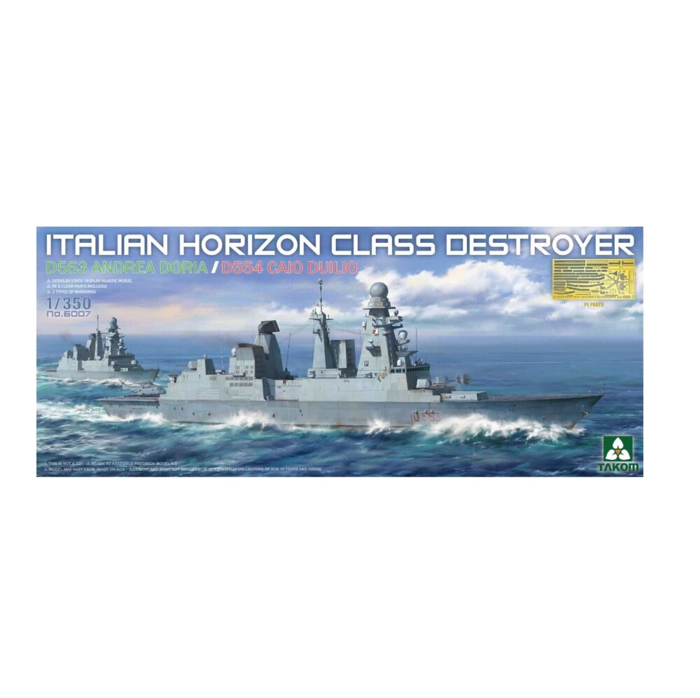 TAKOM 1/350 - Italian Horizon Class Destroyer D553ANDREA Doria / D554 Caio Duilio