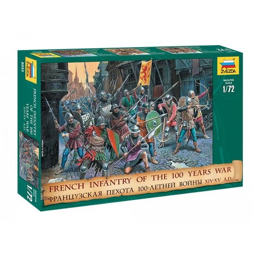 ZVEZDA 1/72 - FRENCH INFANTRY OF THE 100 YEARS WAR