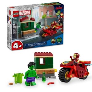 MARVEL - Iron Man con moto e The Hulk