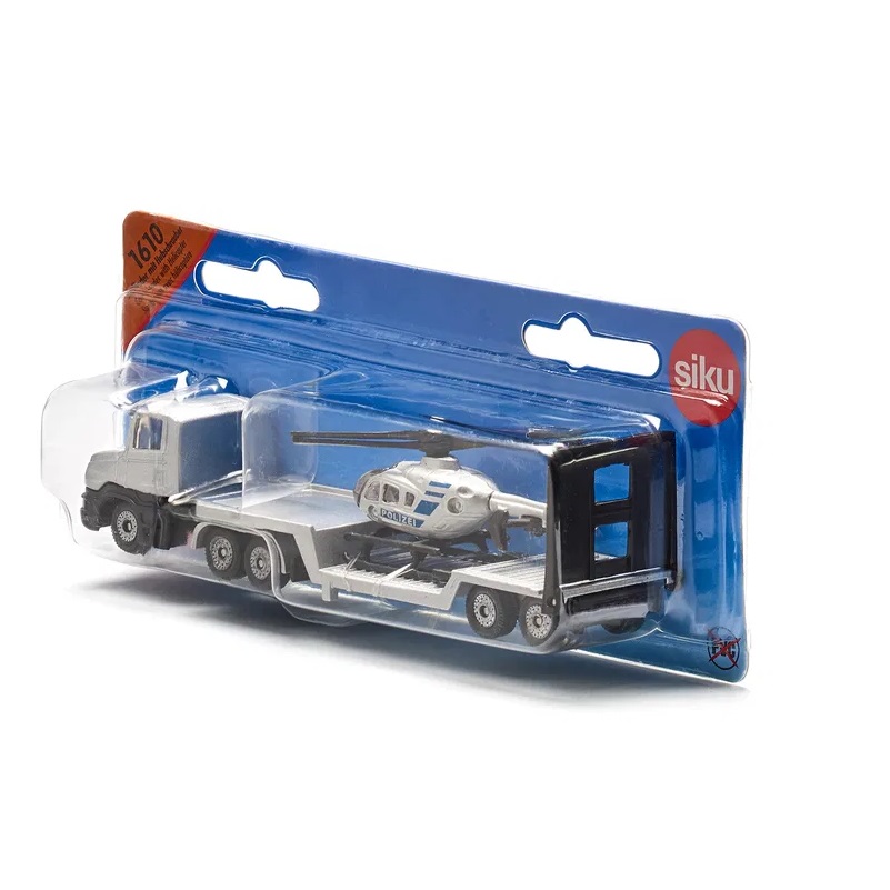 SIKU - Low loader with helicopter - DIMENSIONI: 158x47x44 mm