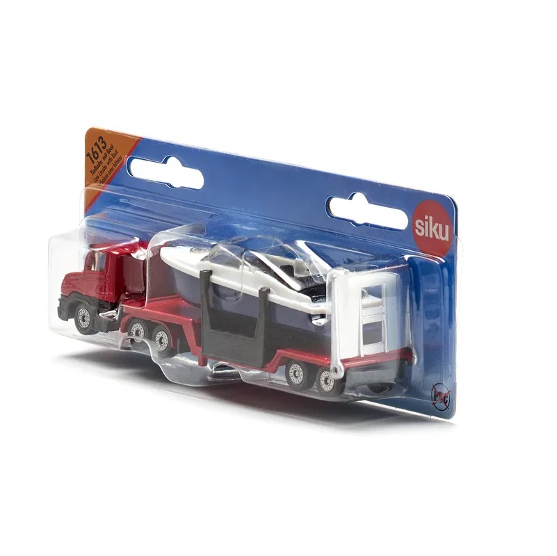 SIKU - Low loader with boat - DIMENSIONI: 158x36x45 mm