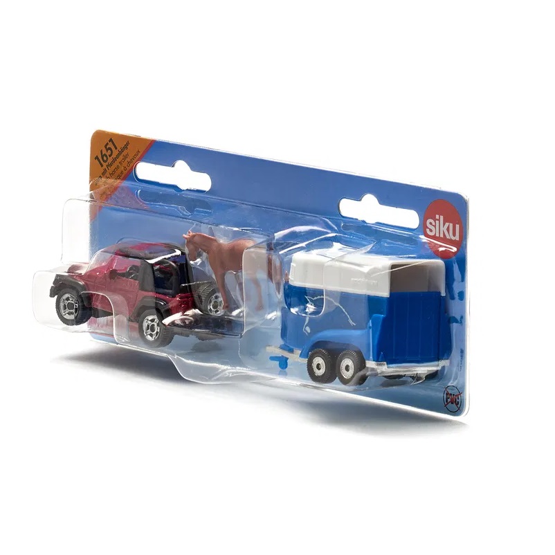 SIKU - Jeep with horse trailer - DIMENSIONI: 146x38x42 mm
