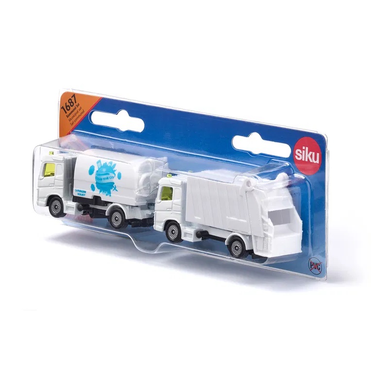SIKU - Municipal set road sweeper and garbage truck - DIMENSIONI: 197x78x32 mm